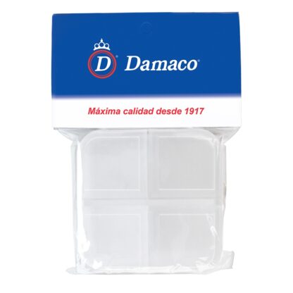 Pastillero Damaco de plástico transparente con 4 secciones