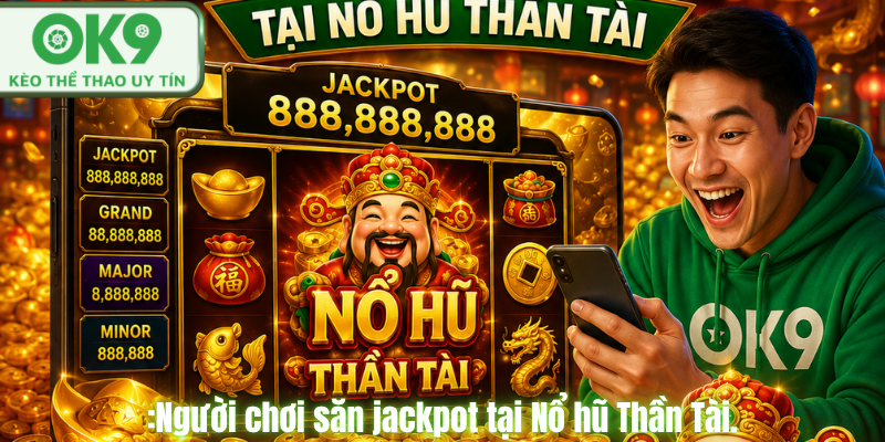 Người chơi săn jackpot tại Nổ hũ Thần Tài.